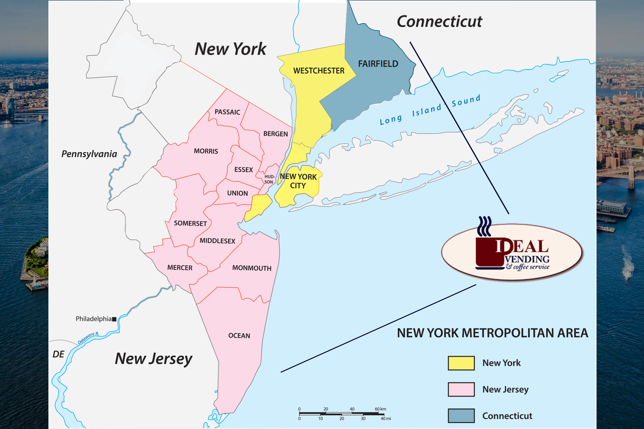 NY Metropolitan Area Vending Service Area